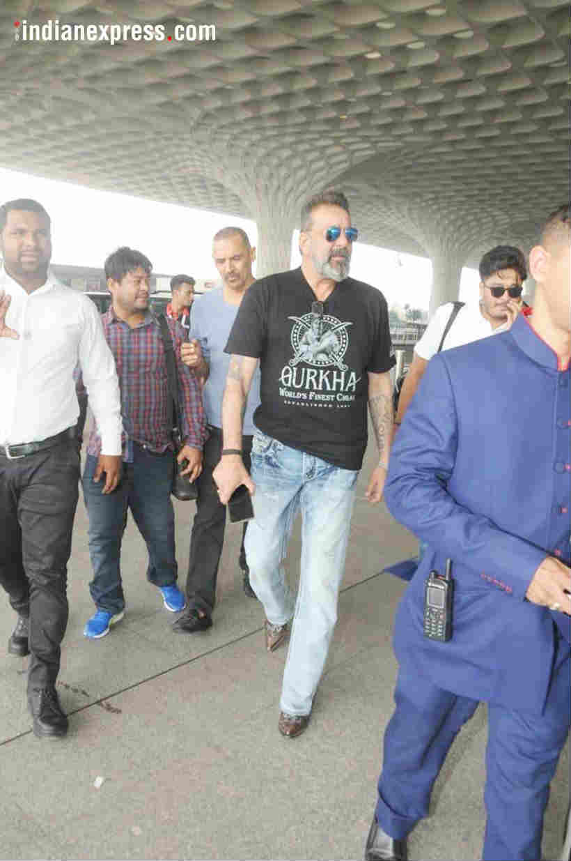 Sanjay Dutt mumbai airport