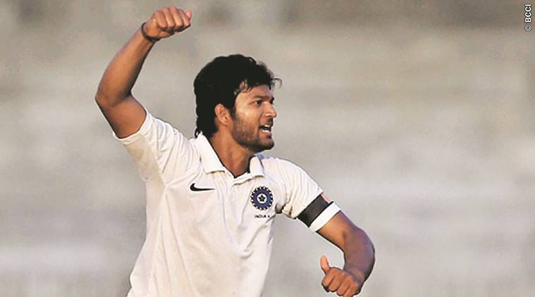 Jalaj Saxena, saxena spinner, saxena picks 8 wickets, saxena score hundred, Indian Express 