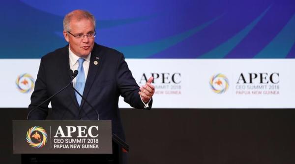 Australian PM, Scott Morrison, free trade, Asia Pacific Economic Co-operation (APEC) summit, Papua New Guinea, world news