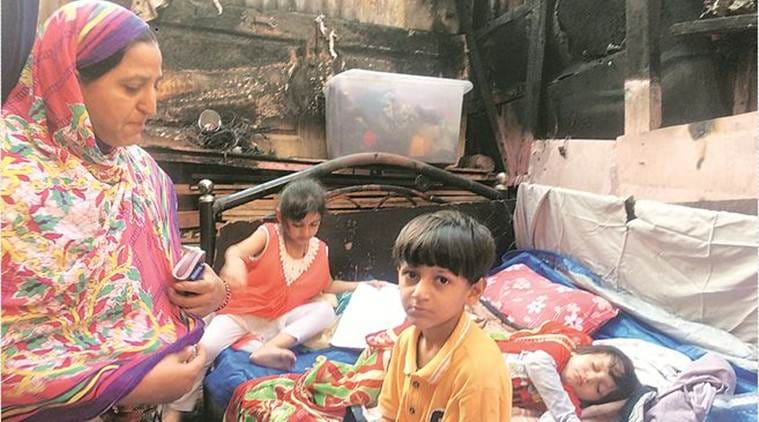 Mumbai slum fire, slum fire in Mumbai, Habitat and Livelihood Welfare Association, Children of slums, Mumbai, Indian Express, latest news