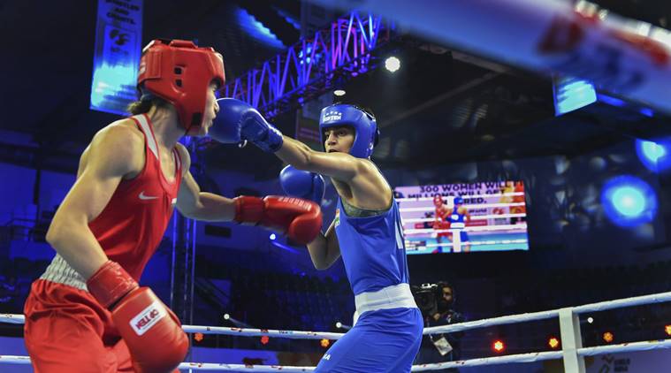 Sonia Chahal in action against Bulgarian Stanimira Petrova