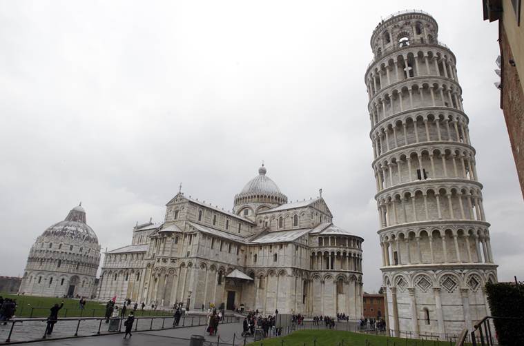 Not-so-Leaning Tower of Pisa as landmark straightens