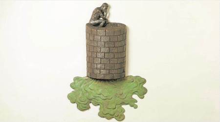 Gigi Scaria, Gigi Scaria’s exhibition Ecce Homo, German philosopher Friedrich Nietzsche, environment, urbanisation, migration, Indian Express