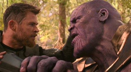thor almost kills thanos with stormbreaker