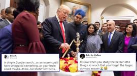 donald trump, diwali, trump diwali tweet, diwali at white house, trump diwali tweet forgets hindus, trump trolled diwali, indian express, world news, diwali 2018