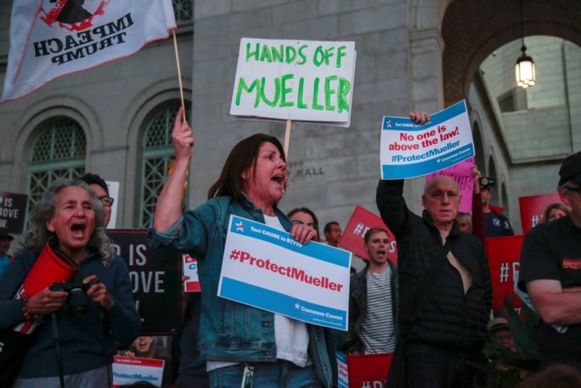 Donald Trump, Robert mueller, Jeff sessions, Matthew whitaker, russia probe, us protest, russian influence, 2016 us presidential election, presidential election campaign, protest across us, global news, world news, indian express