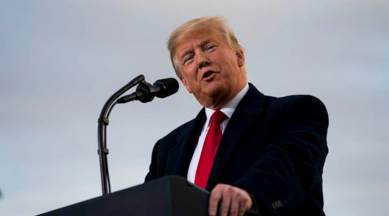 Donald trump, Donald trump SOTU, Trump SOTU, Trump speaks SOTU, Trump looks forward SOTU, Indian Express