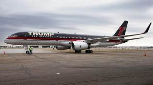 No one was on Trump's plane. (AP)