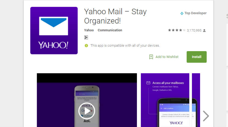 yahoo mail app for android free download