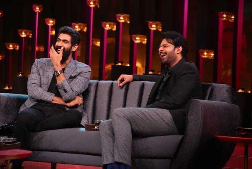 Rana Daggubati, prabhas and ss rajamouli with karan johar