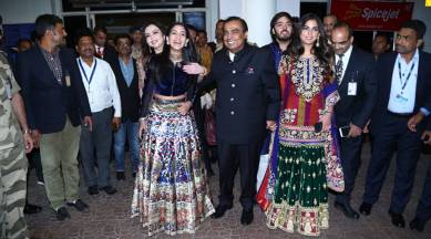 ambani, priyanka nick wedding, priyanka nick wedding jodpur, ambani jodhpur priyanka nick wedding, isha ambani, radhika merchant, nita ambani, mukesh ambani, anant akash ambani jodhpur wedding priyanka chopra nick jonas, ambani style file, indian express, indian express news