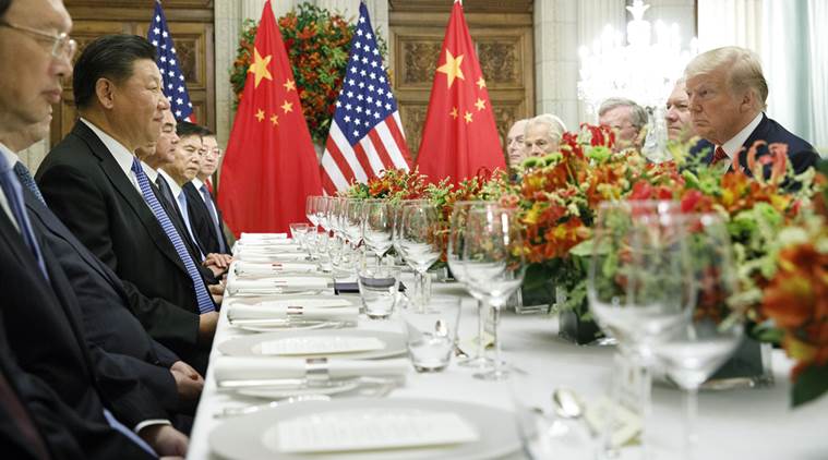 President Donald Trump at a bilateral dinner meeting with President Xi Jinping of China during the G20 summit in Buenos Aires, Argentina in December. 