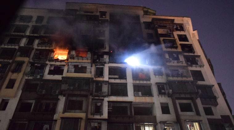 mumbai fire, mumbai high rise building fire, fire brigade mumbai, christmas, christmas tree, mumbai news, indian express news