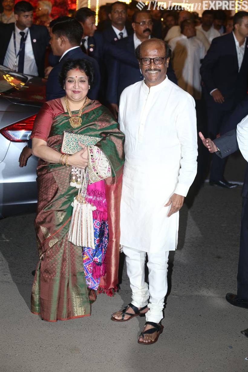 rajinikanth at isha ambani wedding