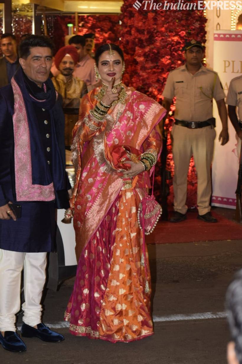 Rekha with manish malhotra