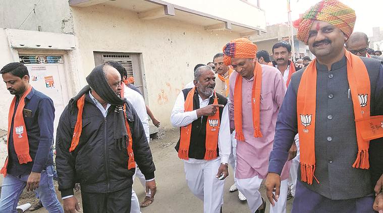 Jasdan bypoll, BJP leaders, BJP in Jasdan, Vibhavari Dave, Dhansukh Bhanderi, Kamlesh Mirani, Bharat Boghra, Indian Express
