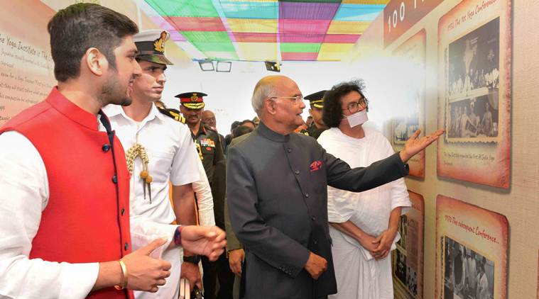 Ram Nath kovind, President RAM nath kovind, kovind on yoga, yoga institute, yoga institute in mumbai, yoga institute celebration, centenary year celebration, mumbai news, indian express