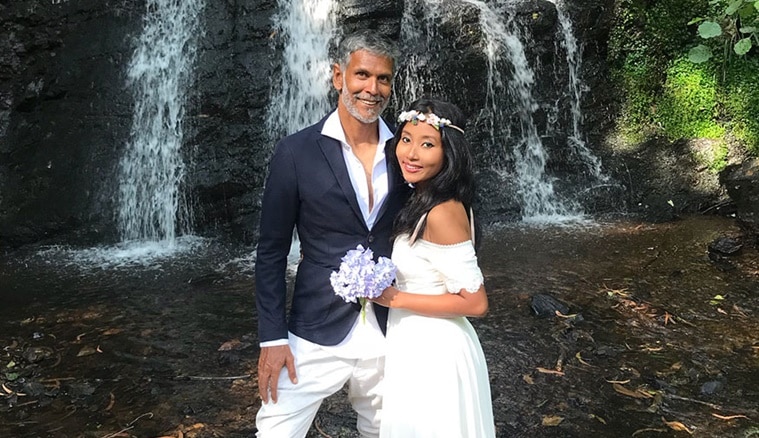 milind soman and ankita konwar wedding photos