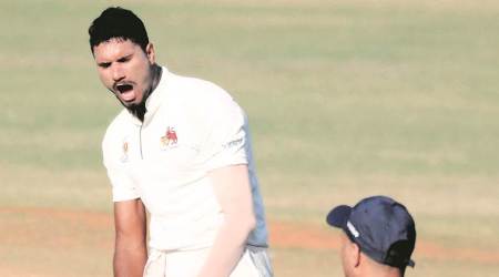 Mumbai’s short-ball specialist Minad Manjrekar took four wickets for 39 runs. PTI