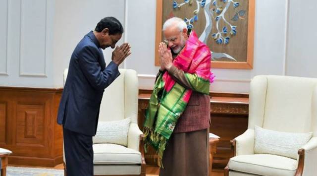 K Chandrashekhar Rao, who met Modi in the national capital on Friday, also sought 100 per cent funding  for constructing road networks in the naxal affected areas. (File Photo)