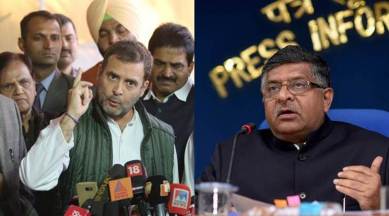Union Law and Justice Minister Ravi Shankar Prasad and Congress president Rahul Gandhi