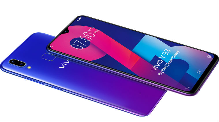 Vivo Y93 With Mediatek Helio P22 4030mah Battery Launched In India Price Specs Technology News The Indian Express