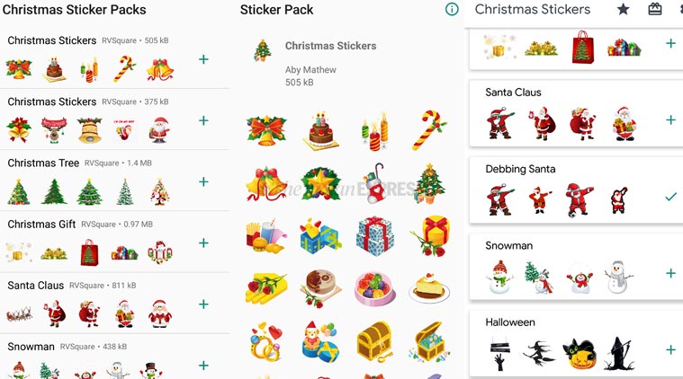 Download Happy Christmas 2018 Check Out These Whatsapp Sticker Apps For Sending Wishes Technology News The Indian Express