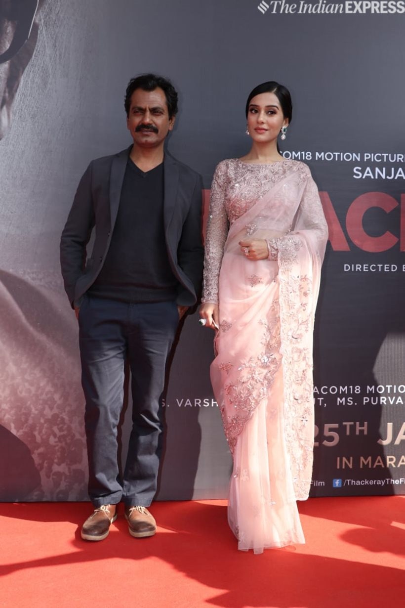 nawazuddin siddiqui and amrita rao at thackeray trailer launch