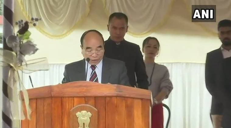 Zoramthanga takes oath as chief minister of Mizoram