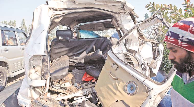 chandigarh accident, national highway accident, ambala, ambala police, chandigarh news, indian express news