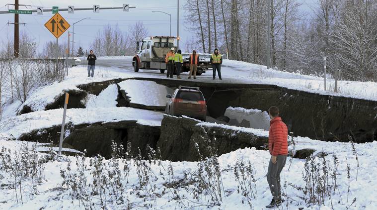Back-to-back earthquakes shatter roads and windows in Alaska
