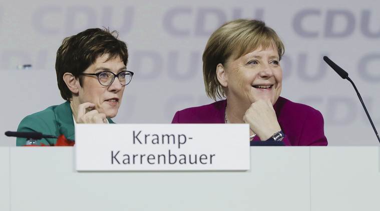 Annegret Kramp-Karrenbauer, Angela Merkel, Chrisitan democratic union, CDU germany, Angela merkel germany, world news, indian express