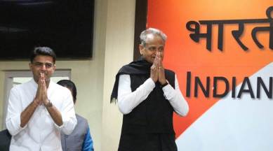 ashok gehlot, rajasthan government, congress government, farmer suicide, crop damage, indian express news