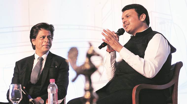 Mumbai, Mumbai 2.0, Mumbai 2.0 conference, Shah Rukh Khan, Fadnavis and Shah rukh khan, indian express, latest news