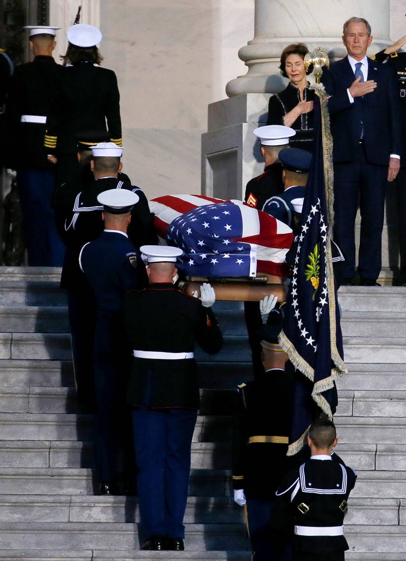 Last salute: George H W Bush hailed at funeral as ‘soldier-statesman ...