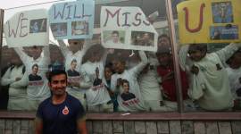 Gautam Gambhir on farewell day in the Ranji trophy at the Feroz Shah Kotla