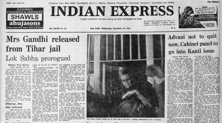 Forty years ago, December 27, 1978: Mrs Gandhi released | The ...