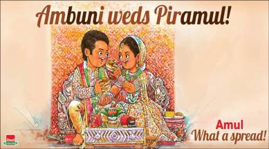 Amul wish Isha Ambani, Anand Piramal on their wedding with a cartoon | Trending News,The Indian Express Amul wish Isha Ambani, Anand Piramal on their wedding with a cartoon | Trending News,The Indian Express