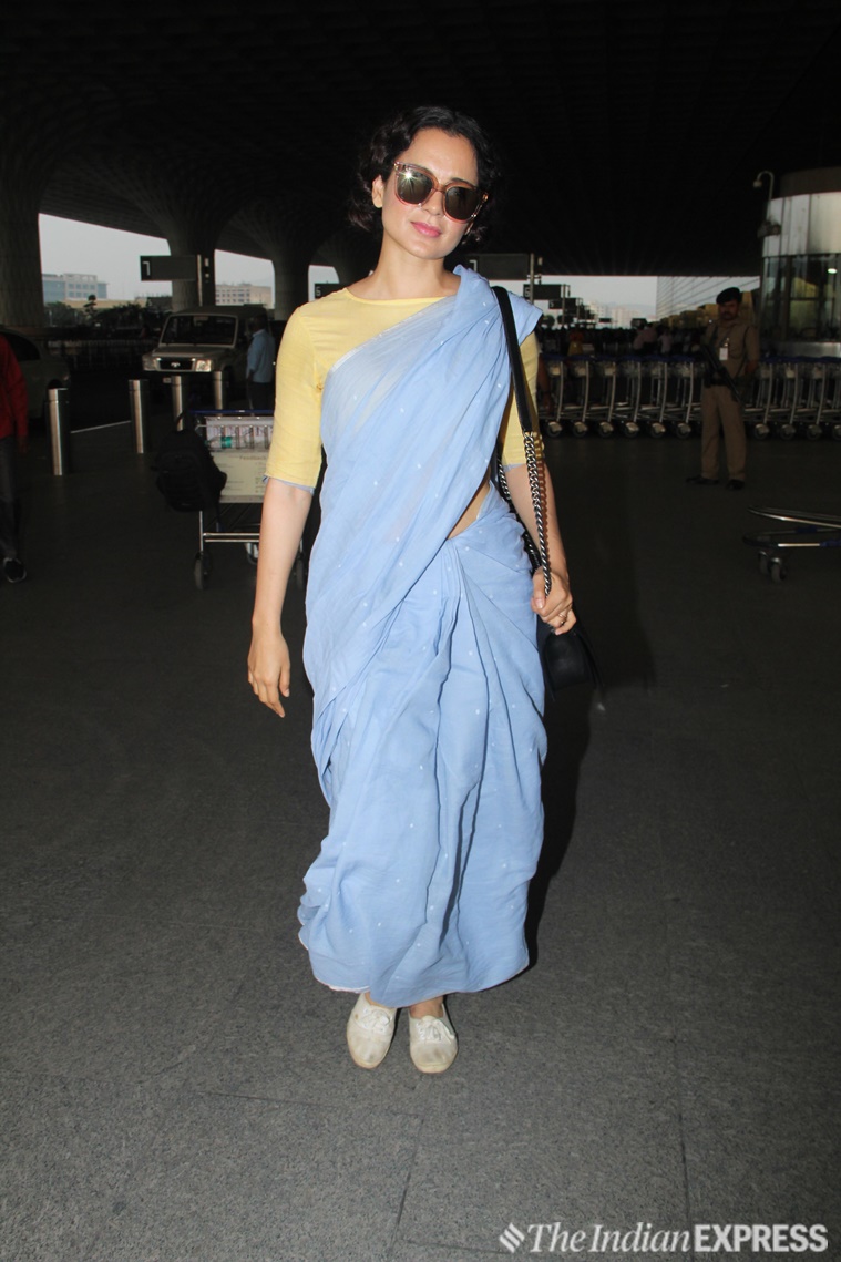 Priyanka Chopra, Priyanka Chopra Powder Blue Blazer Airport Style Autumn  Winter 2020, Image#0