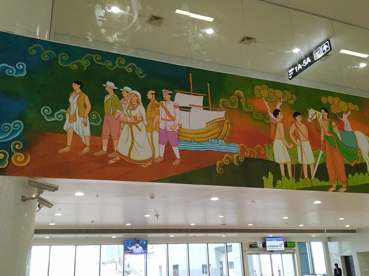 KIAL, Kannur International Airport, Kannur Airport Terminal, Kannur Airport artwork, Firos Assan