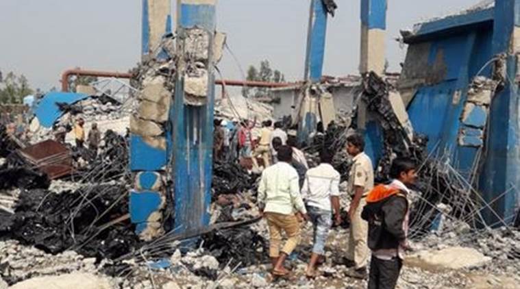 The explosion in the sugar factory took place on Sunday morning. (Photo credit: ANI)