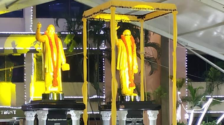 karunanidhi statue, karunanidhi statue unveiled, karunanidhi statue inauguration, opposition leaders in chennai, opposition leaders meeting, grand alliance, rahul gandhi, sonia gandhi, karunanidhi