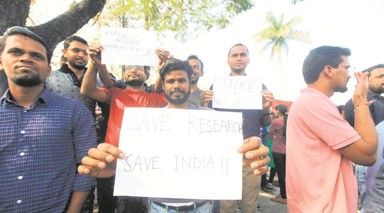 Researchers take to the streets in Pune: ‘Govt must not make us resort to protests every 4 years’