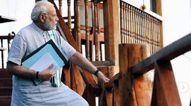 Prime Minister Narendra Modi at Port Blair on Sunday. (Instagram/narendramodi)