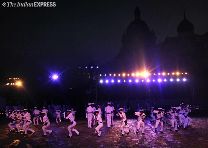 Indian Navy rehearses for Beating Retreat and Tattoo ceremony