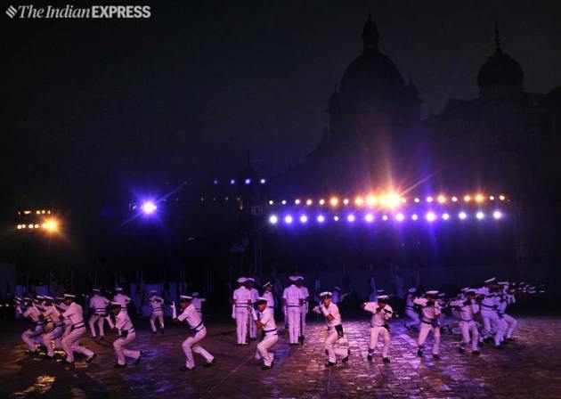 Indian Navy rehearses for Beating Retreat and Tattoo ceremony