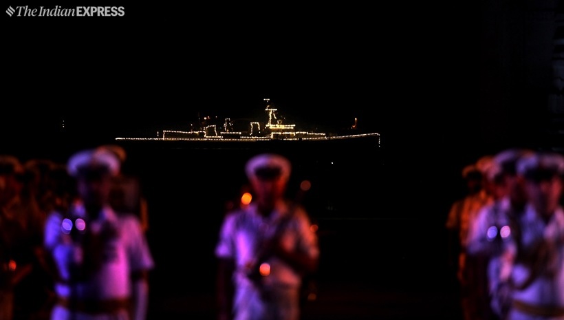 Indian Navy rehearses for Beating Retreat and Tattoo ceremony