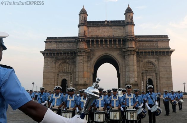 Indian Navy rehearses for Beating Retreat and Tattoo ceremony