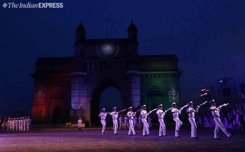 Indian Navy rehearses for Beating Retreat and Tattoo ceremony