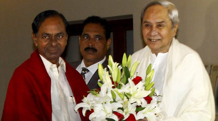 Chief Minister K Chandrasekhar Rao on Sunday met his Odisha counterpart Naveen Patnaik